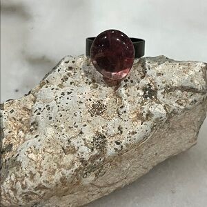 Cherry Quartz Stone Ring